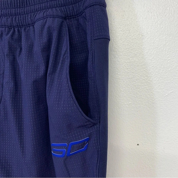 Under Armour Sweatpants Men Medium Loose Heatgear Blue Pockets Joggers Stretch - Picture 4 of 13